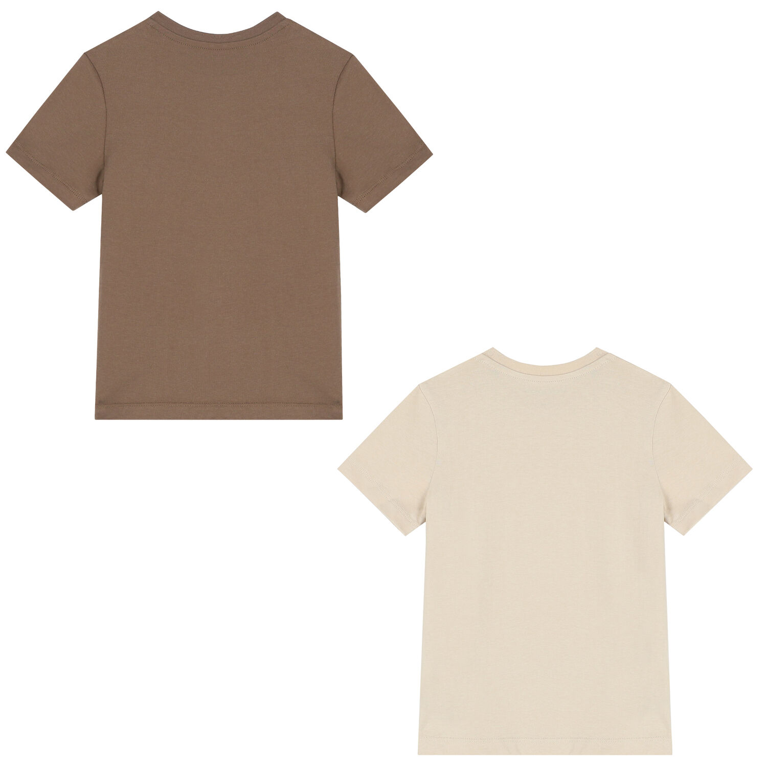 Boys Beige Logo T-Shirts ( 2-Pack ), 3, hi-res