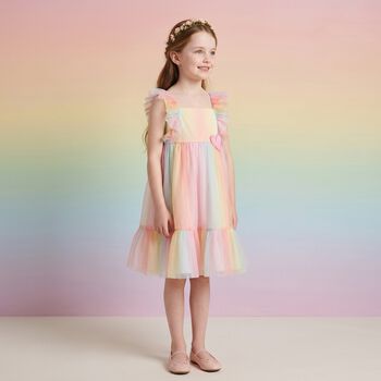 Girls Multi-Coloured Tulle Dress