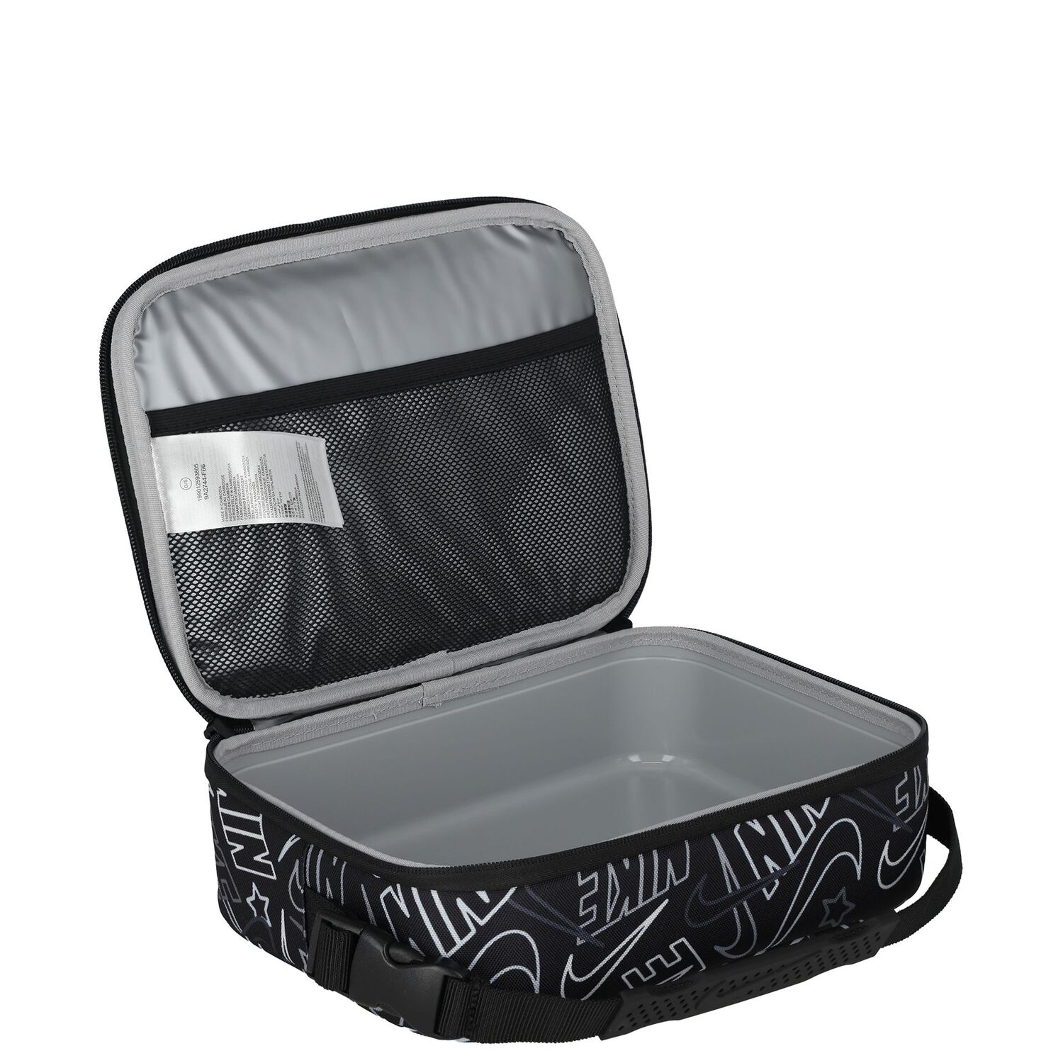 Black & Silver Logo Lunch Bag ( 26CM ), 4, hi-res