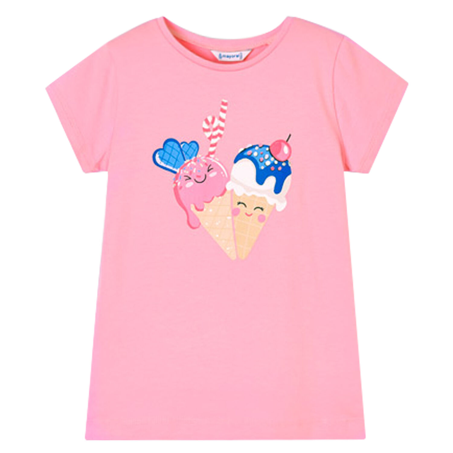 Girls Pink Ice Cream T-Shirt, 3, hi-res