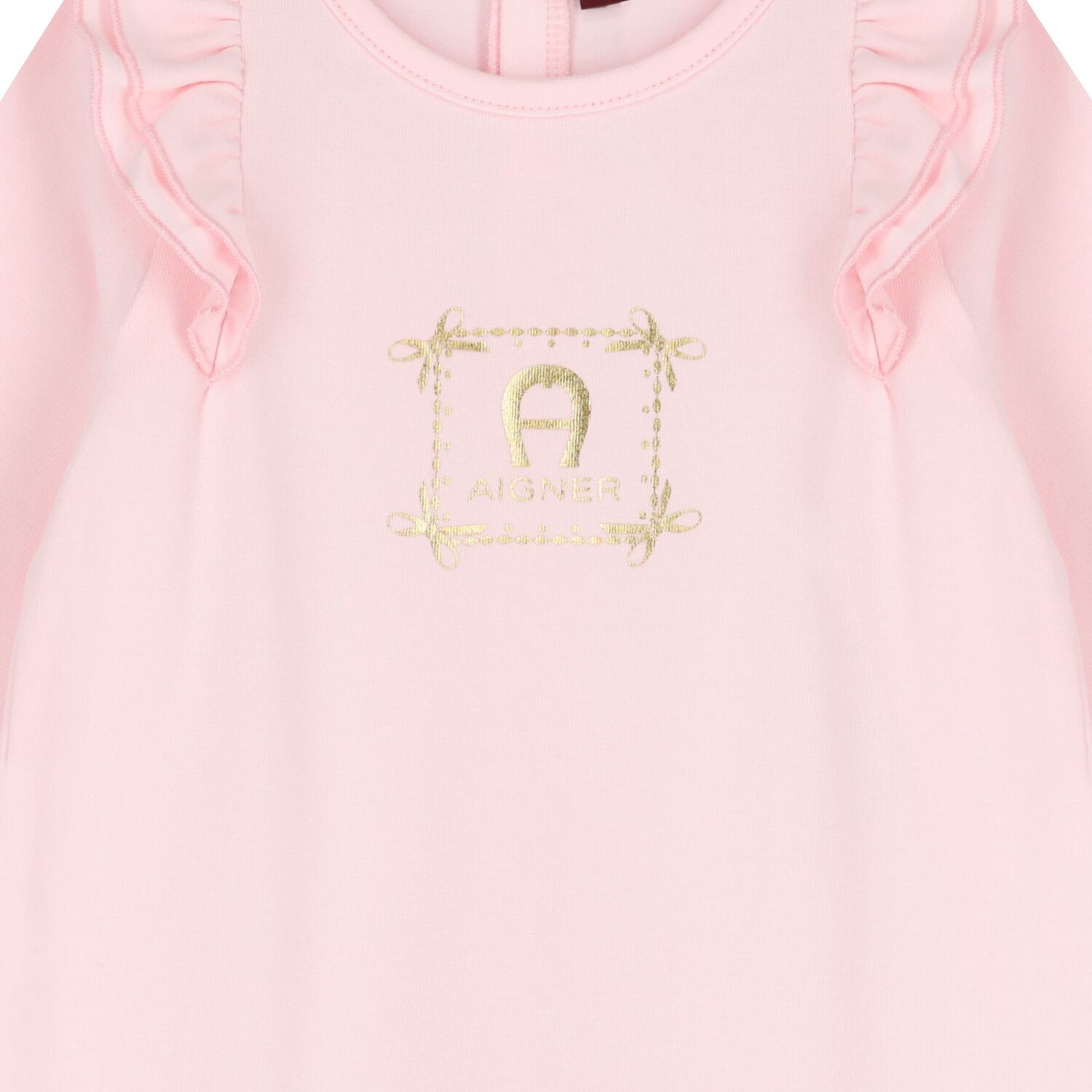 Baby Girls Pink Logo Babygrow, 2, hi-res