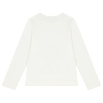 Girls Ivory Long Sleeve Top