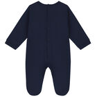 Navy & Gold Logo Babygrow, 2, hi-res