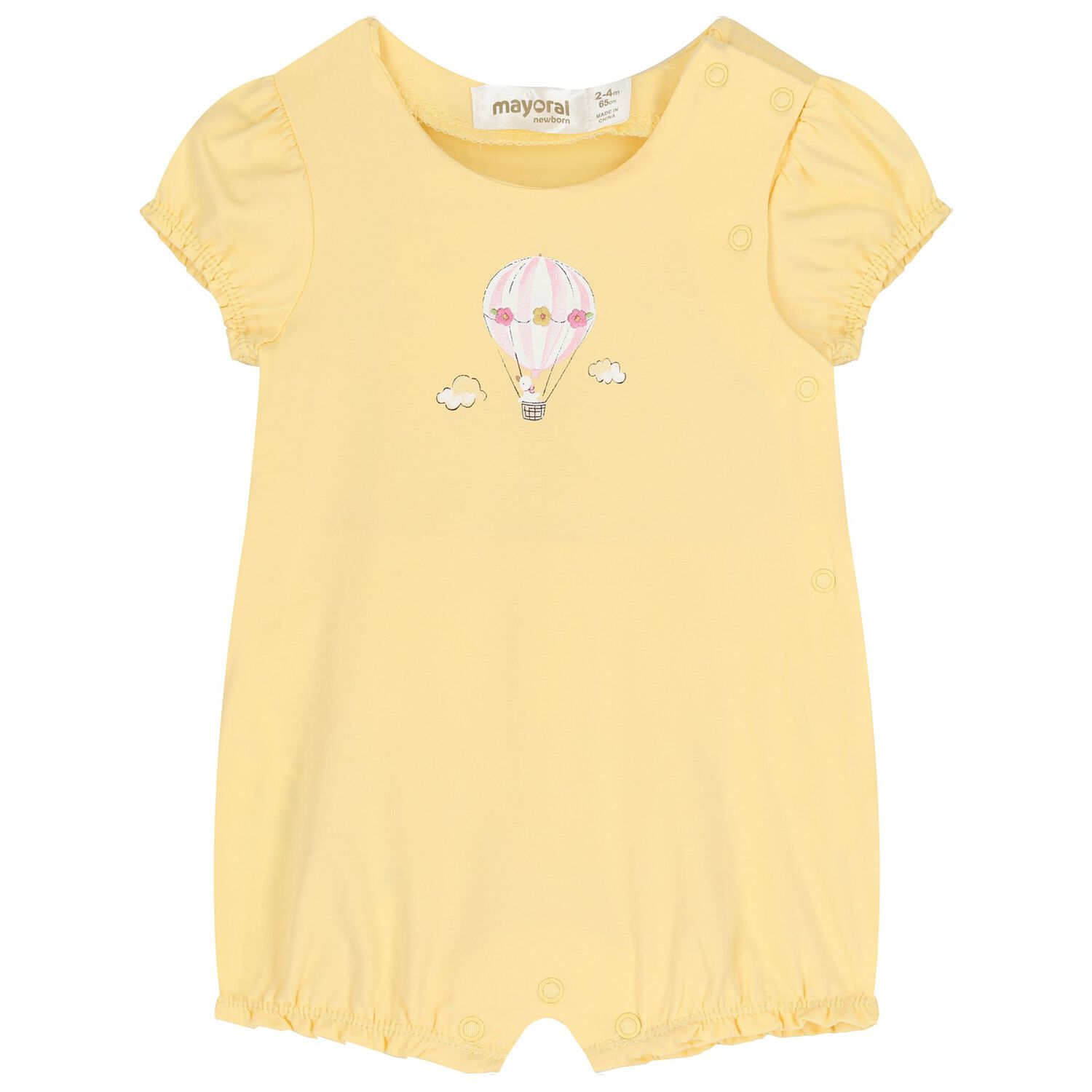 Baby Girls Yellow & White Rompers ( 2-Pack ), 2, hi-res