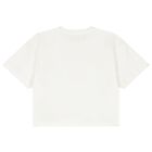 Girls Ivory Embellished Logo T-Shirt, 1, hi-res