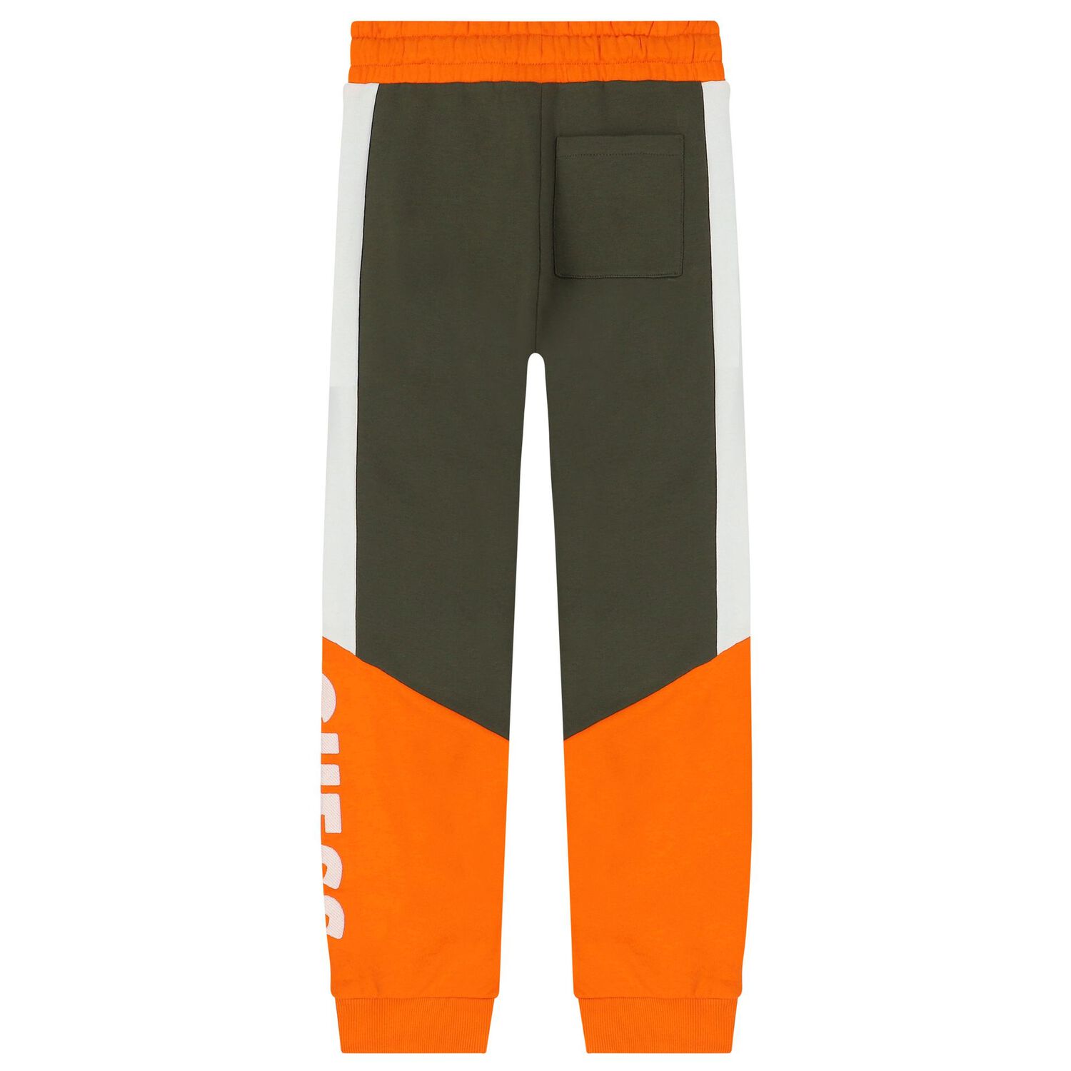 Boys Green & Orange Logo Joggers, 1, hi-res