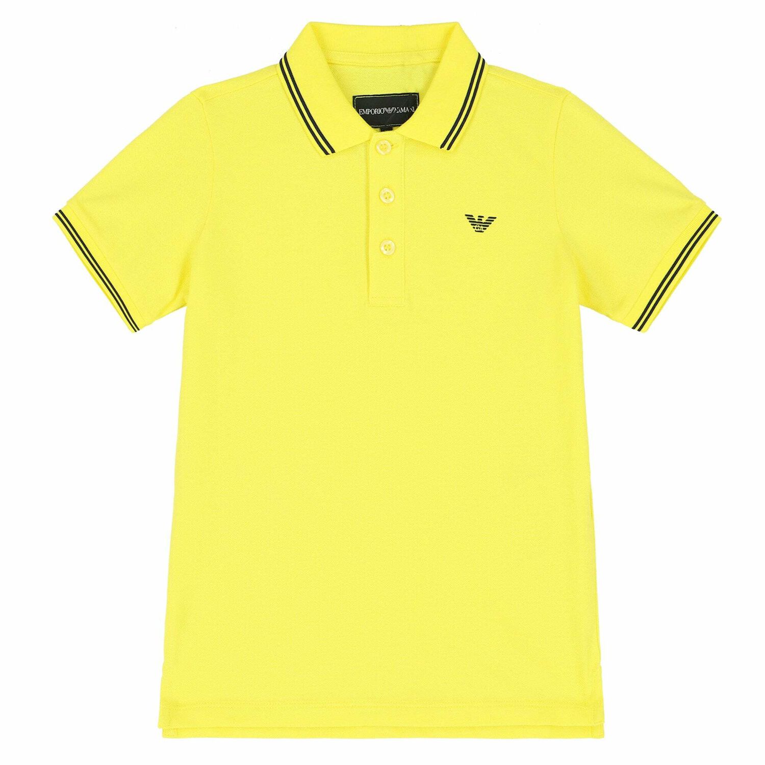 Boys Yellow Logo Polo Shirt, 2, hi-res