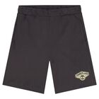 Boys Yellow & Grey Logo Shorts, 1, hi-res
