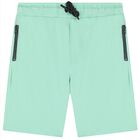 Boys White & Green Shorts Set, 1, hi-res