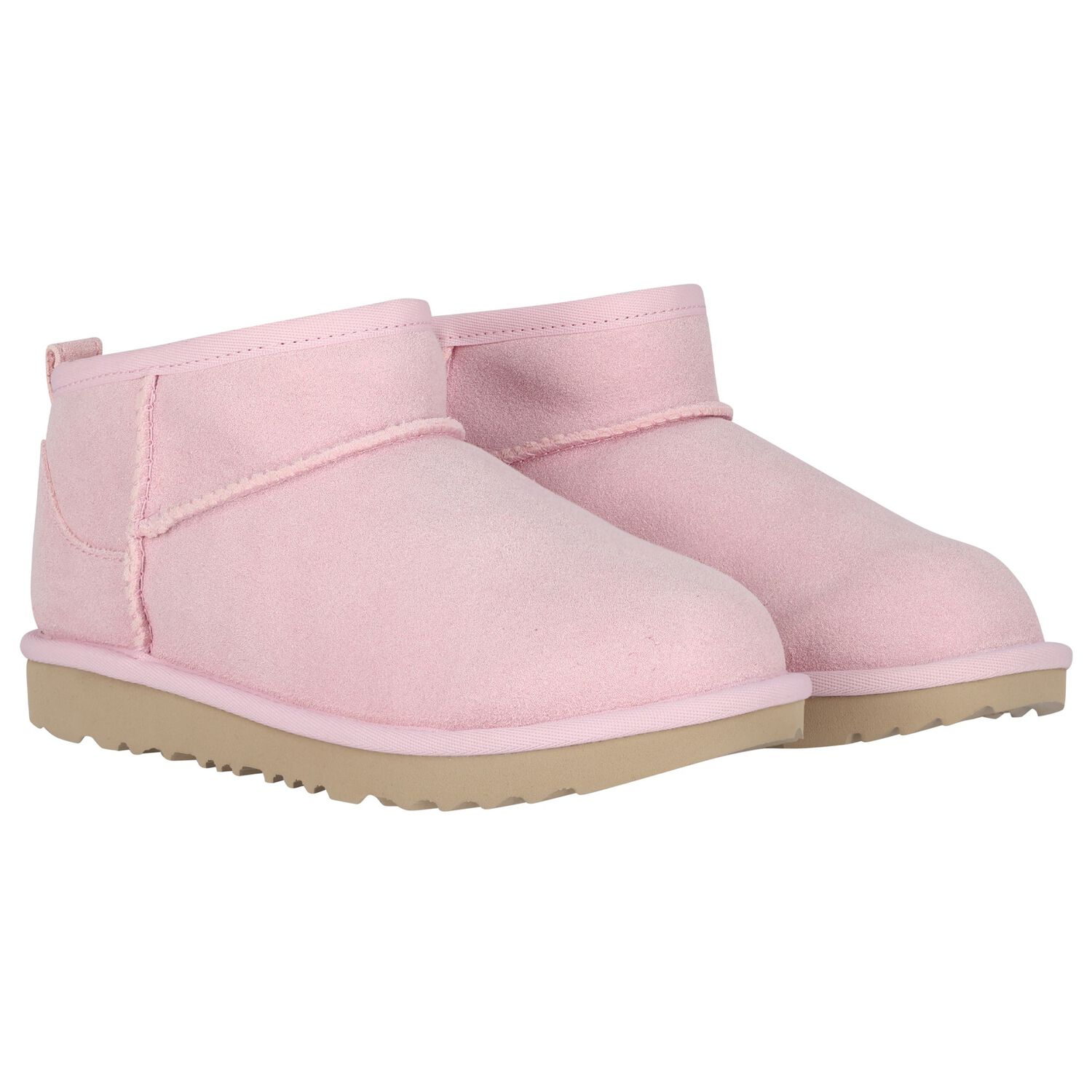 Girls Pink Classic Ultra Mini Suede Boots, 2, hi-res