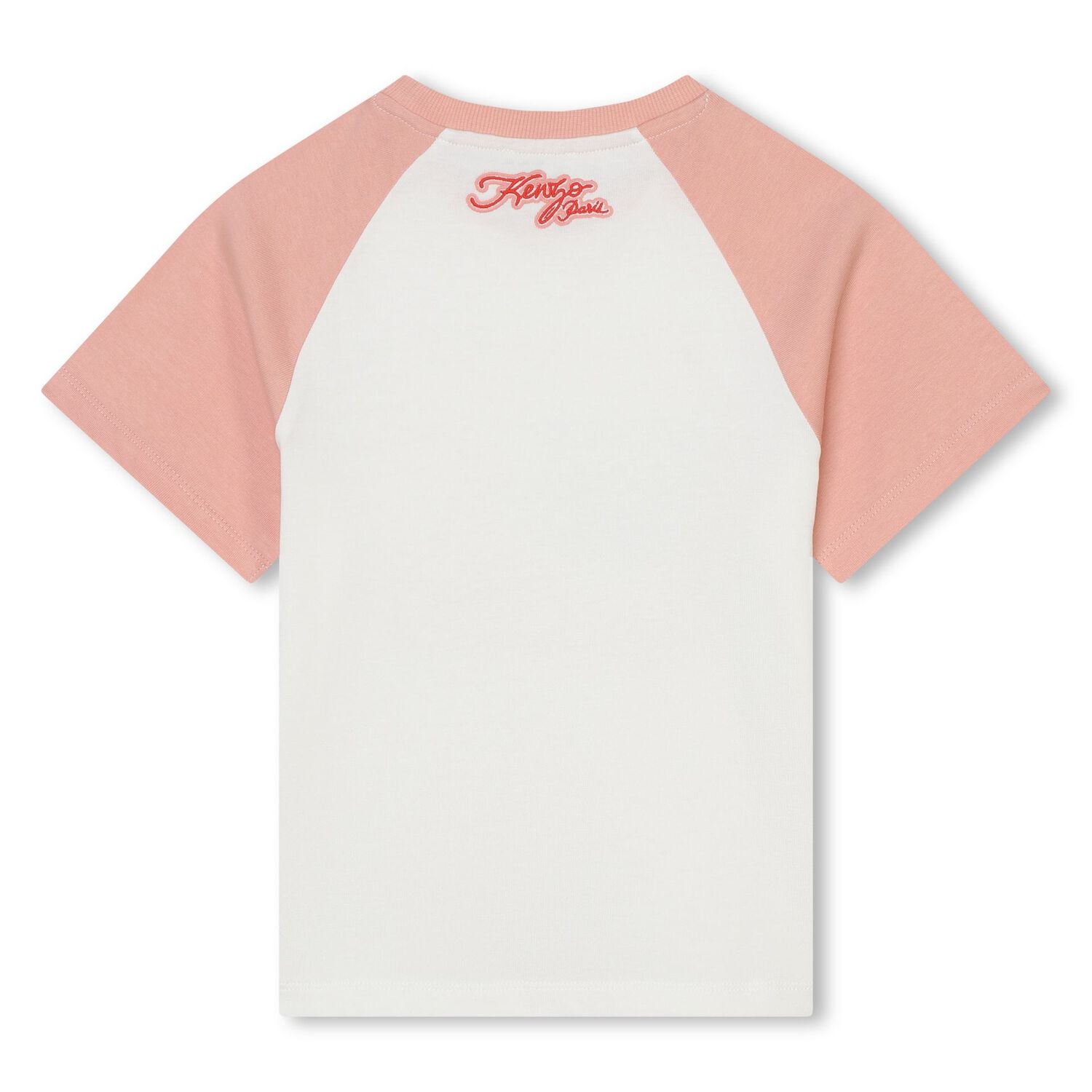 Girls Ivory & Pink Tiger Logo T-Shirt, 1, hi-res