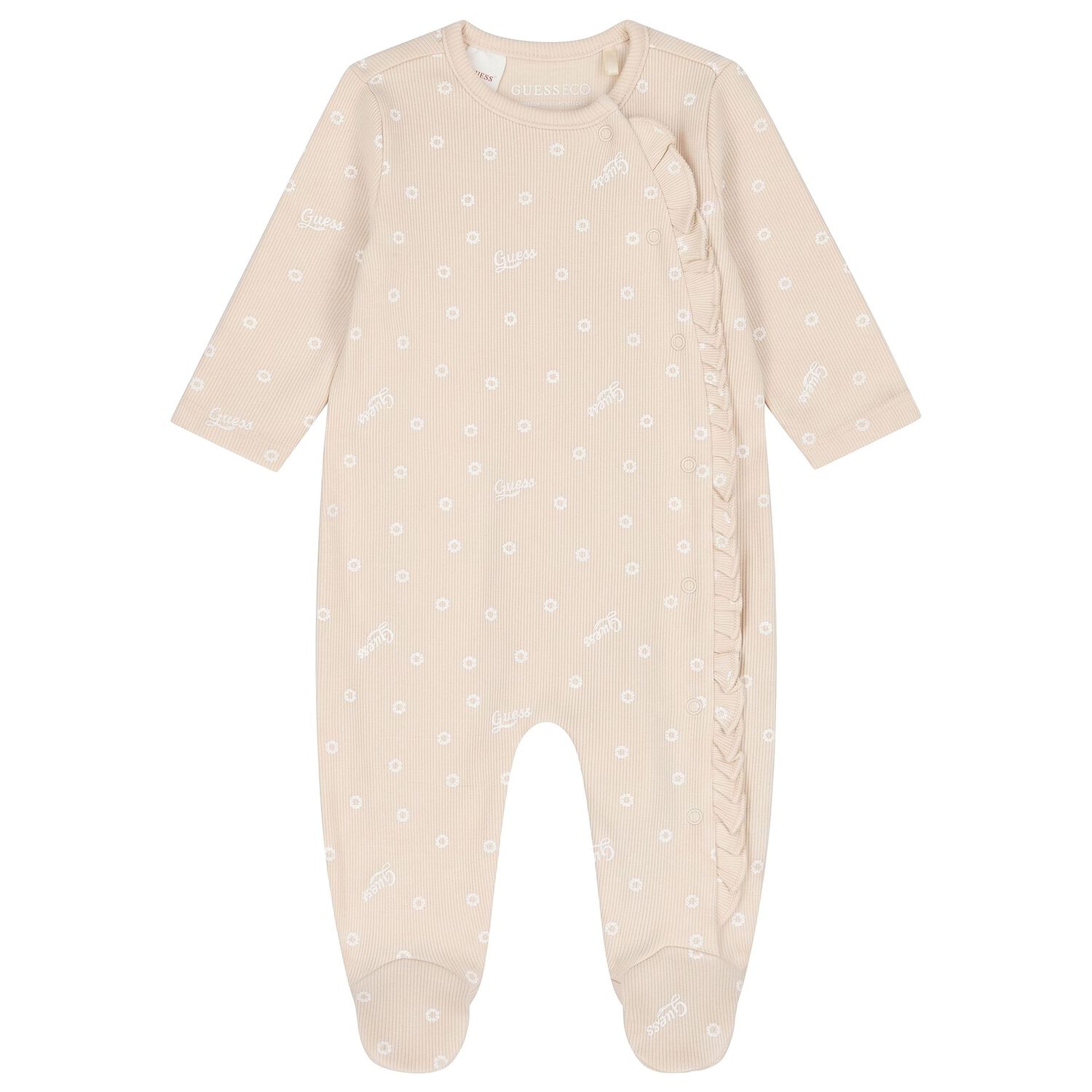 Baby Girls Beige Floral Babygrow Gift Set, 1, hi-res