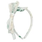 Girls Ivory & Green Floral Chiffon Headband, 2, hi-res