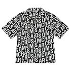 Boys Black & White Logo Shirt, 1, hi-res