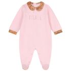 Baby Girls Pink & Beige Geo Map Babygrow Gift Set, 2, hi-res