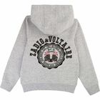Boys Grey Logo Hooded Top, 1, hi-res