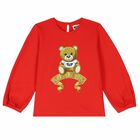Younger Girls Red Long Sleeve Top, 1, hi-res