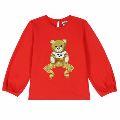 Younger Girls Red Long Sleeve Top