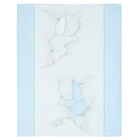 Baby Boys White & Blue Bunny Blanket, 2, hi-res