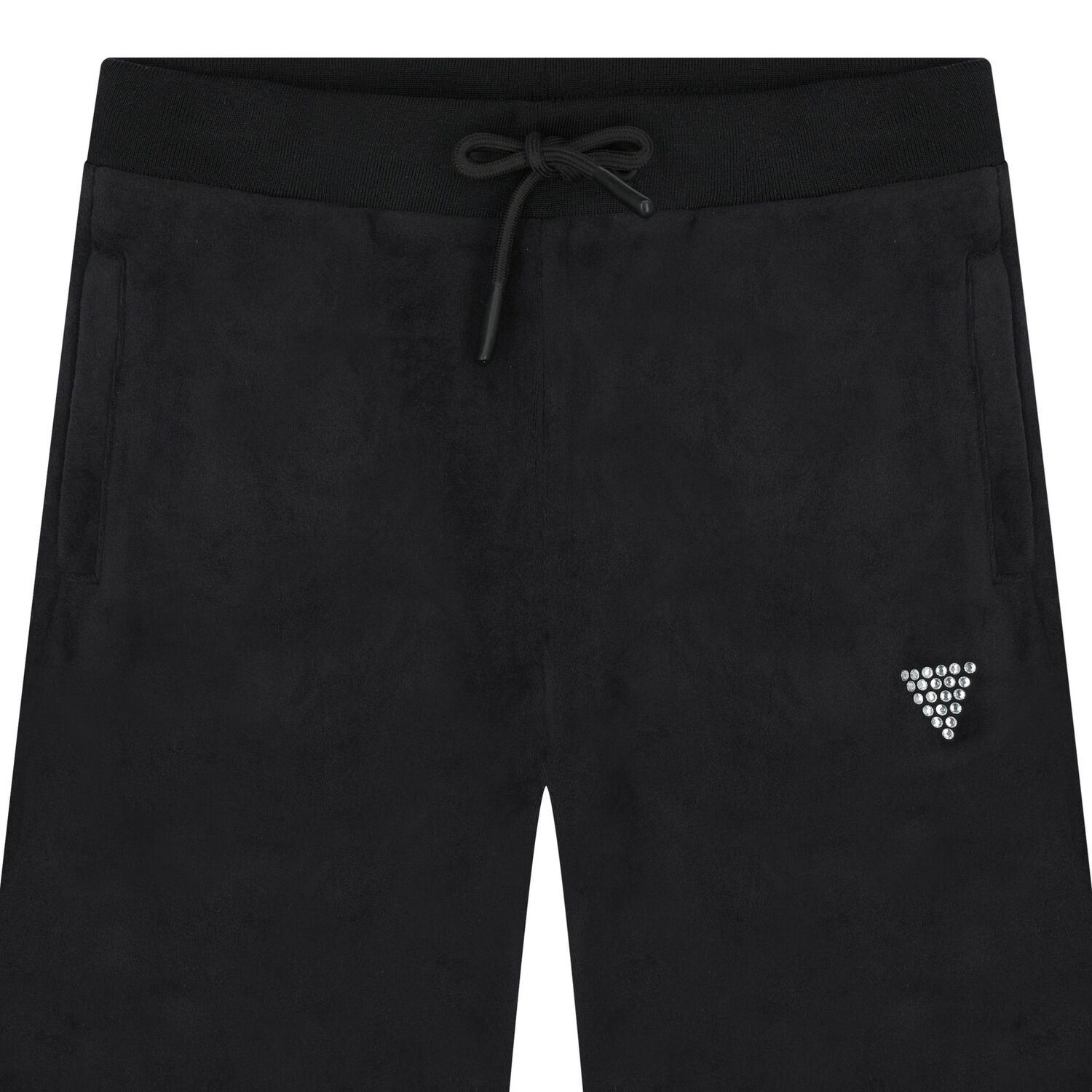 Girls Black Velour Trousers, 1, hi-res image number null