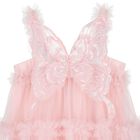 Girls Pink Butterfly Tulle Dress, 1, hi-res