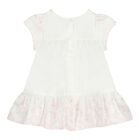 Baby Girls White & Pink Floral Dress, 1, hi-res