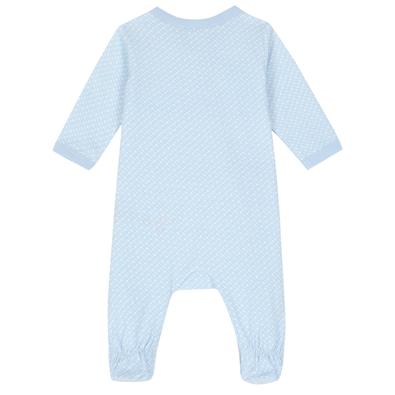 Baby Boys Blue & White Logo Babygrow, 1, hi-res