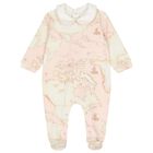 Baby Girls Ivory, Pink & Beige Geo Map Babygrow Set, 1, hi-res