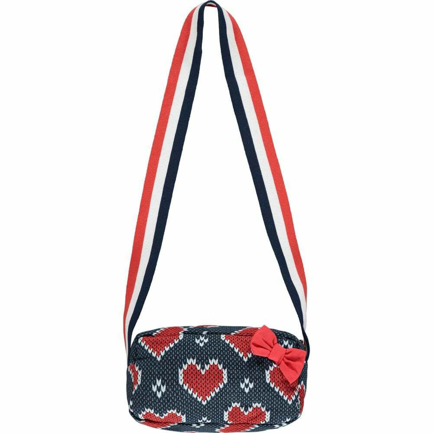 Girls Navy & Red Handbag, 1, hi-res