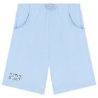 Boys Blue Logo Shorts Set, 1, hi-res