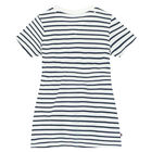 Baby Girls White & Blue Striped Dress Set, 1, hi-res