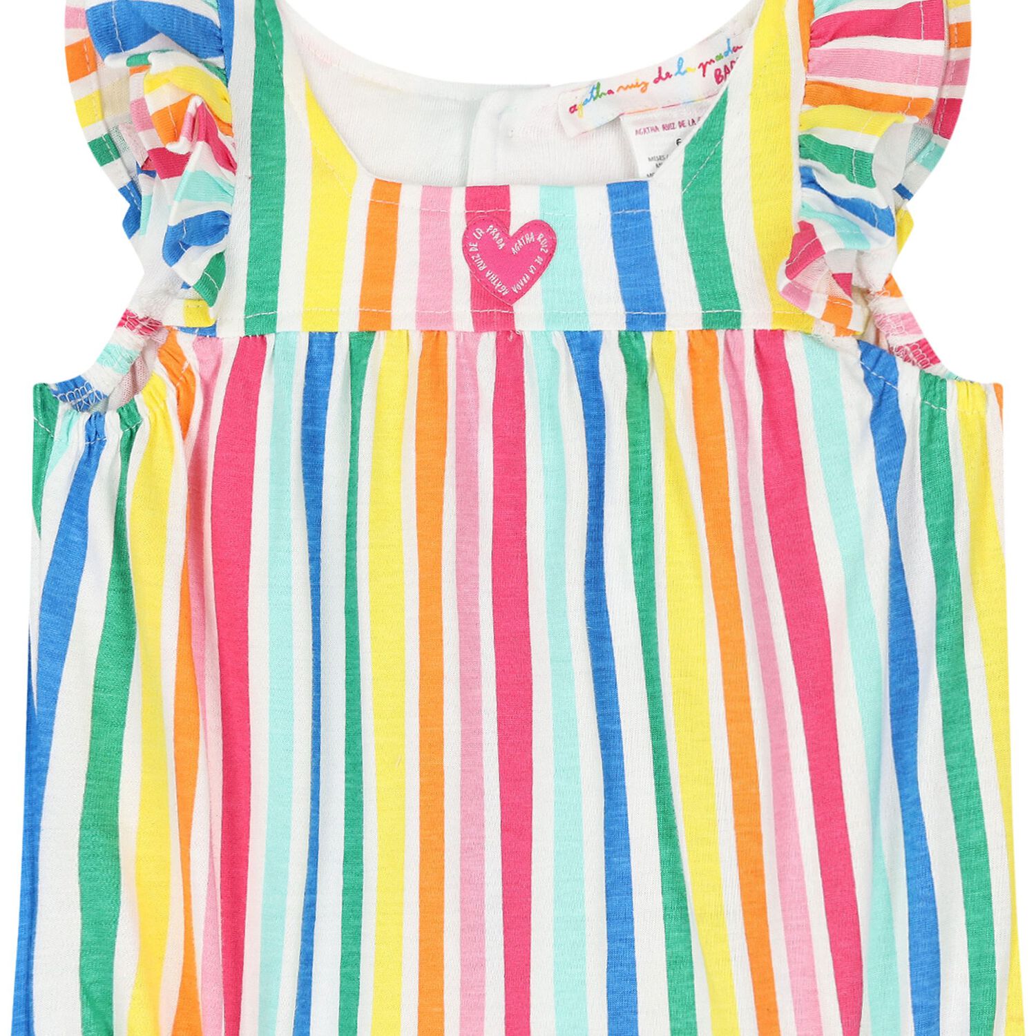 Baby Girls Striped Romper, 1, hi-res