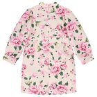 Girls Pink Floral Bow Dress, 1, hi-res
