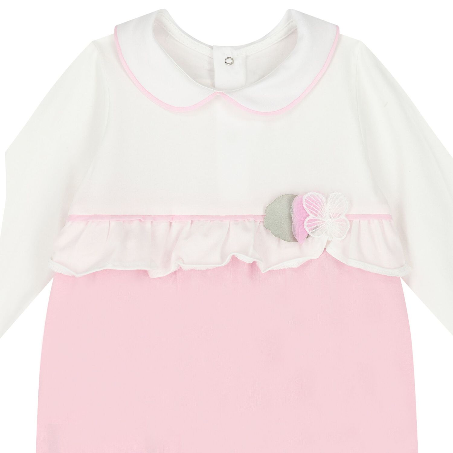 Baby Girls Pink Floral Babygrow, 3, hi-res