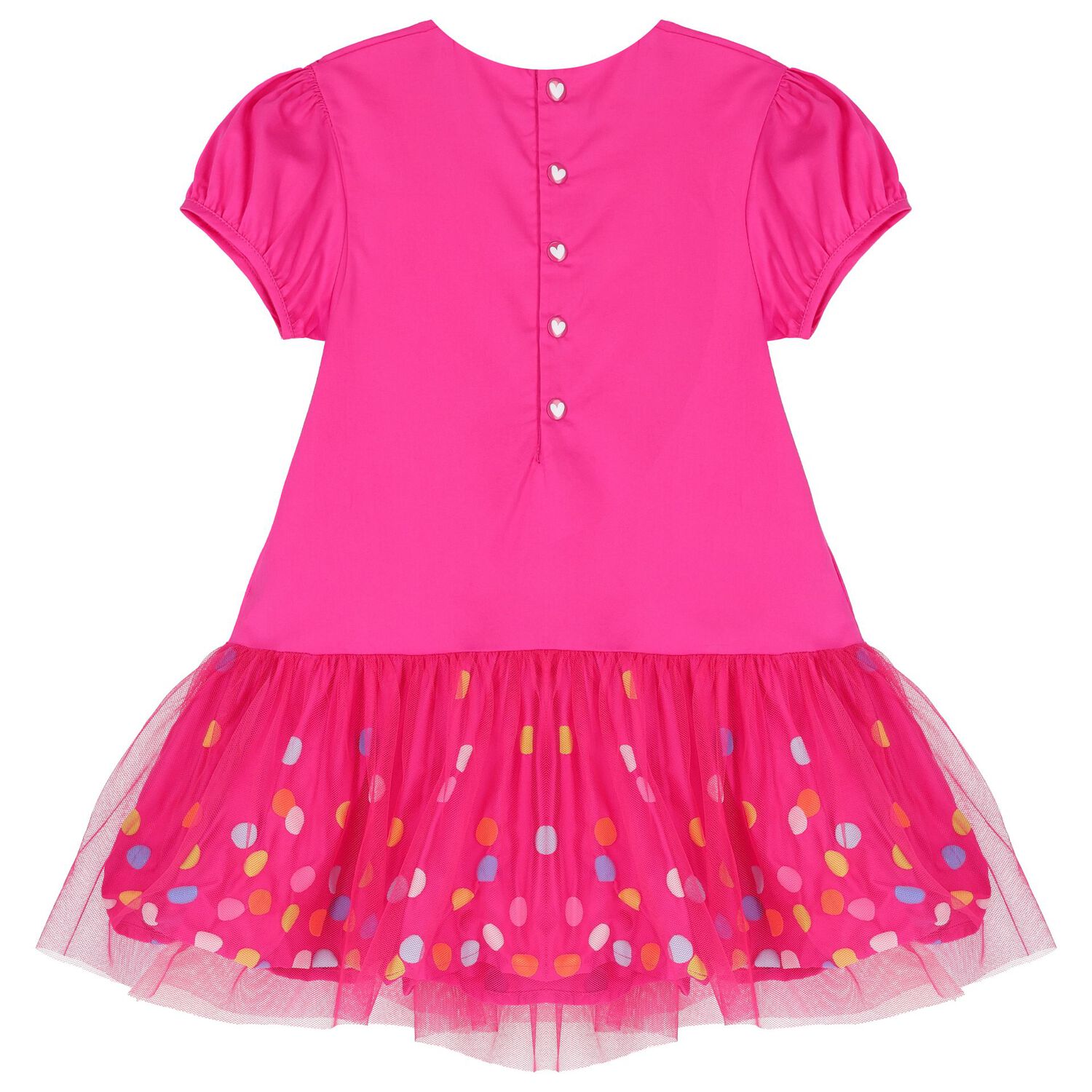 Girls Pink Tulle Dress, 1, hi-res