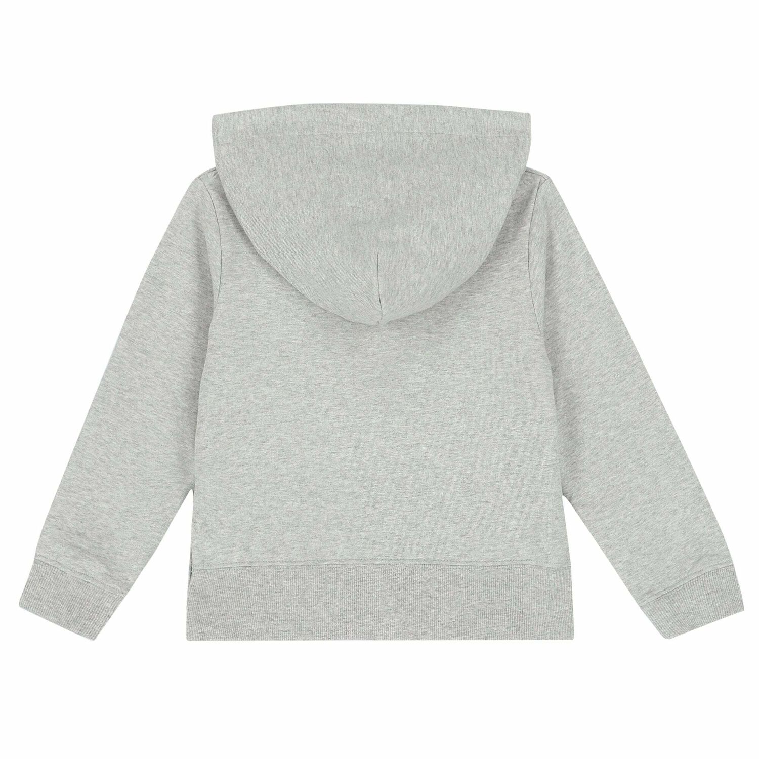 Girls Grey Logo Hooded Top, 1, hi-res