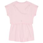 Girls Pink Logo Dress, 1, hi-res