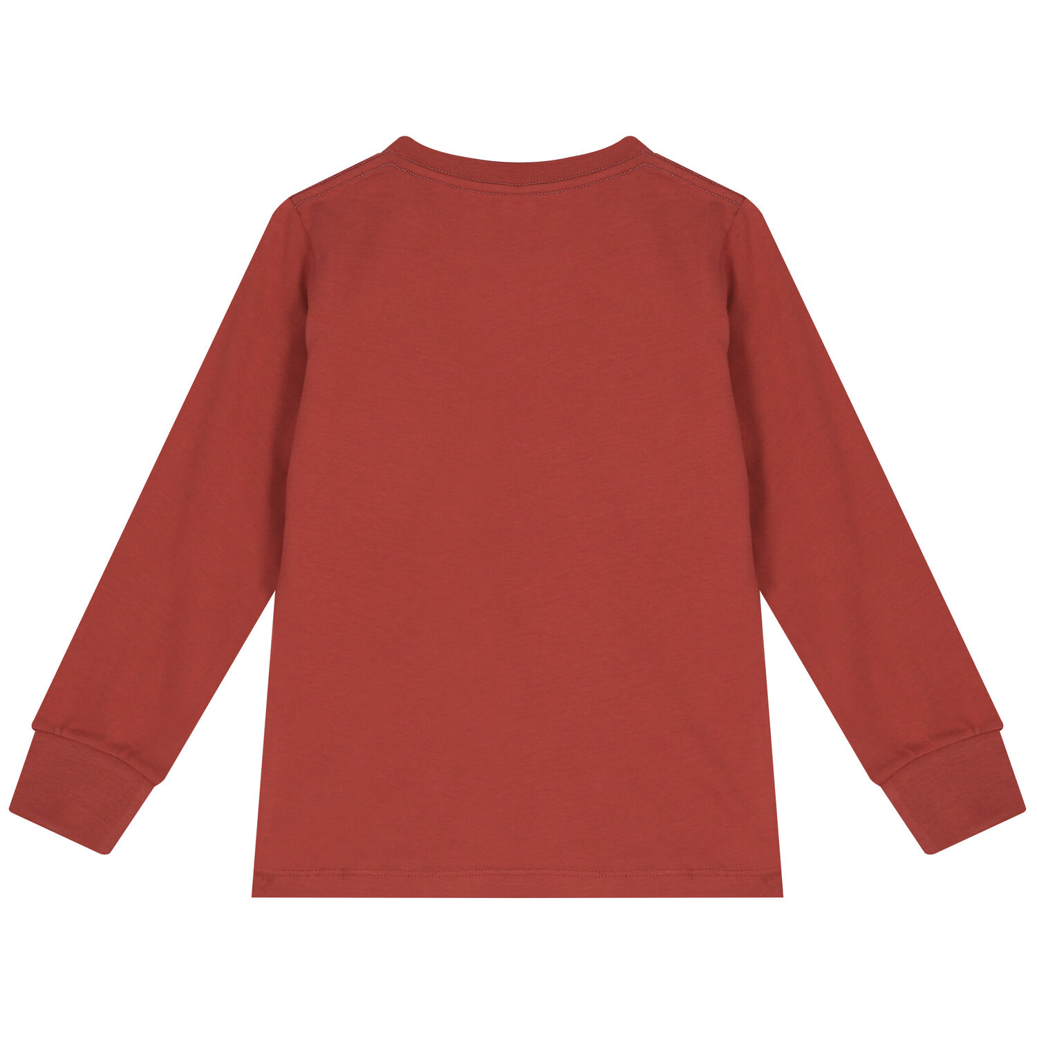 Boys Red Logo Long Sleeve Top, 1, hi-res