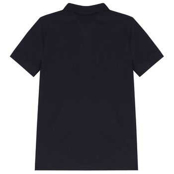 Boys Navy Blue Logo Polo Shirt