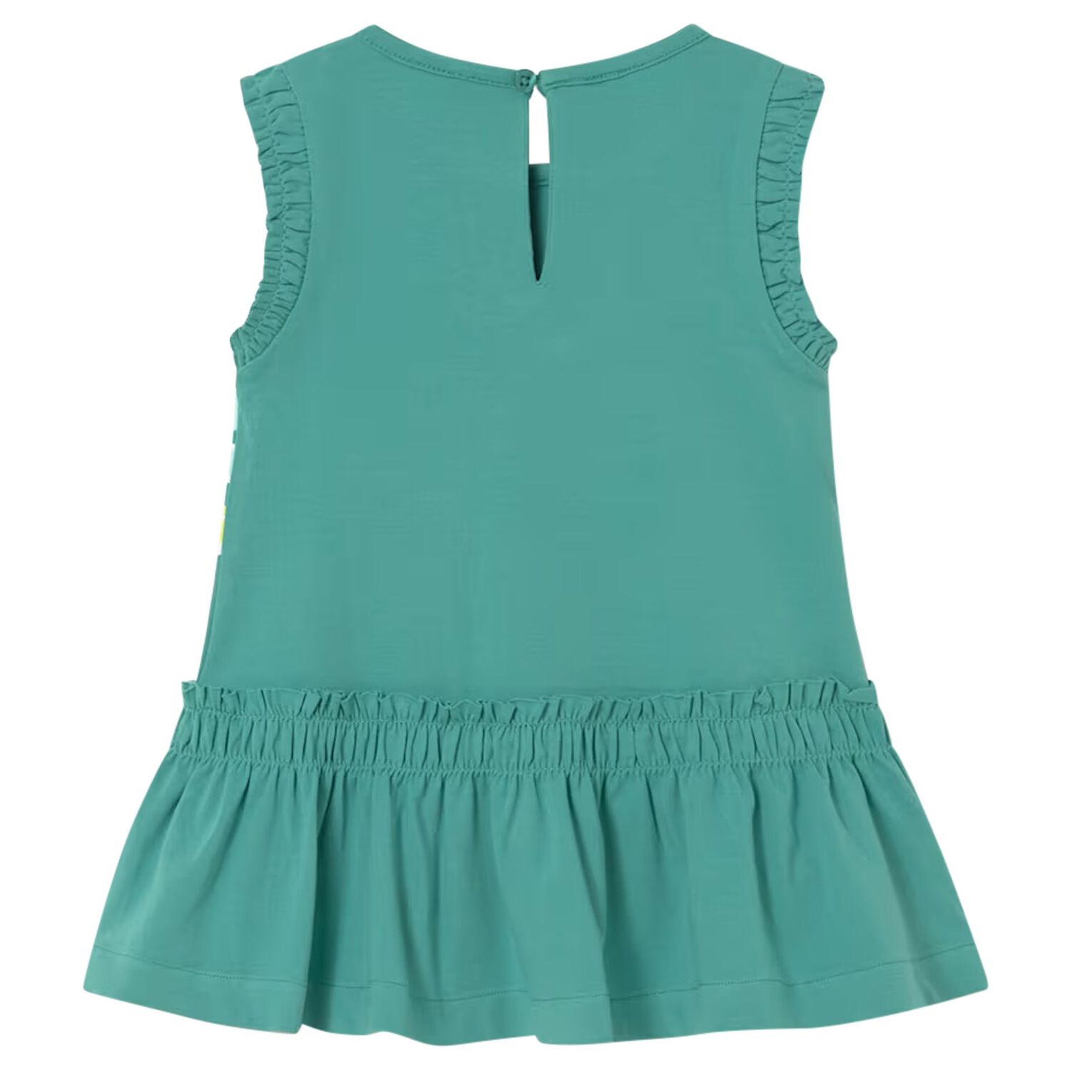 Younger Girls Green Butterfly Dress, 2, hi-res