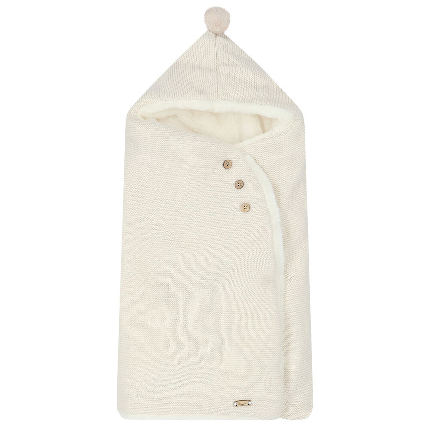 Ivory Knitted Baby Nest, 2, hi-res