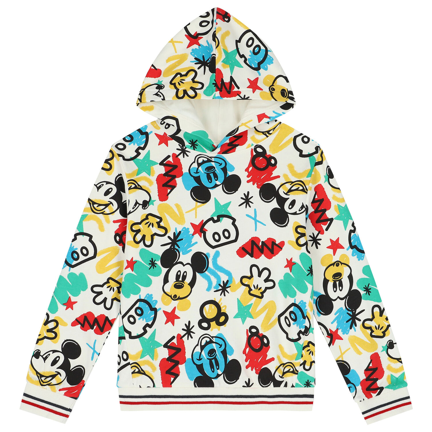 Ivory Mickey Mouse Hooded Top, 1, hi-res