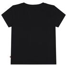 Girls Black & Gold Heart Logo T-Shirt, 2, hi-res