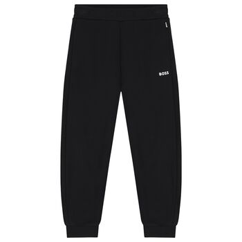 Boys Black Logo Joggers