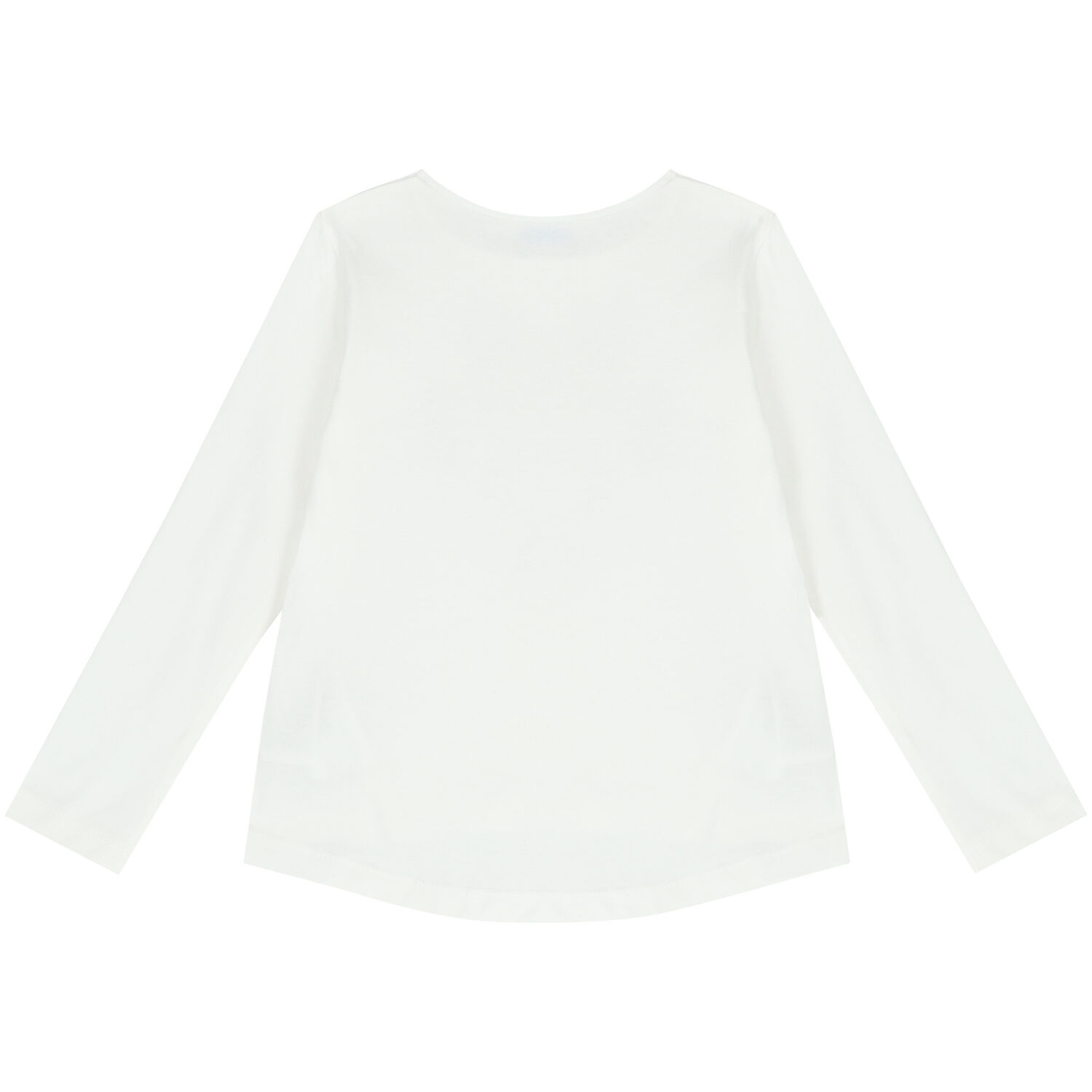 Girls Ivory Heart Long Sleeve Top, 1, hi-res