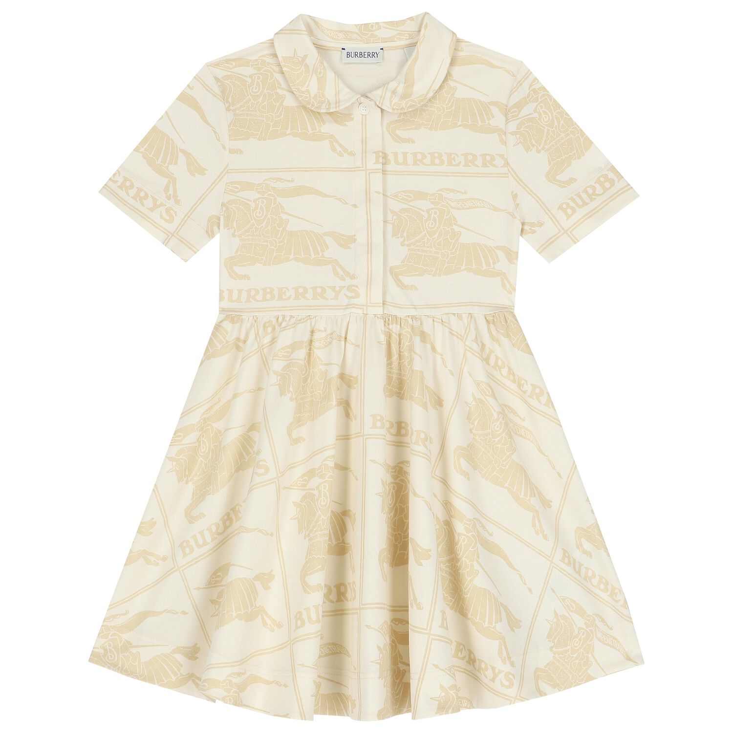 Girls Ivory & Beige Knight Dress, 1, hi-res