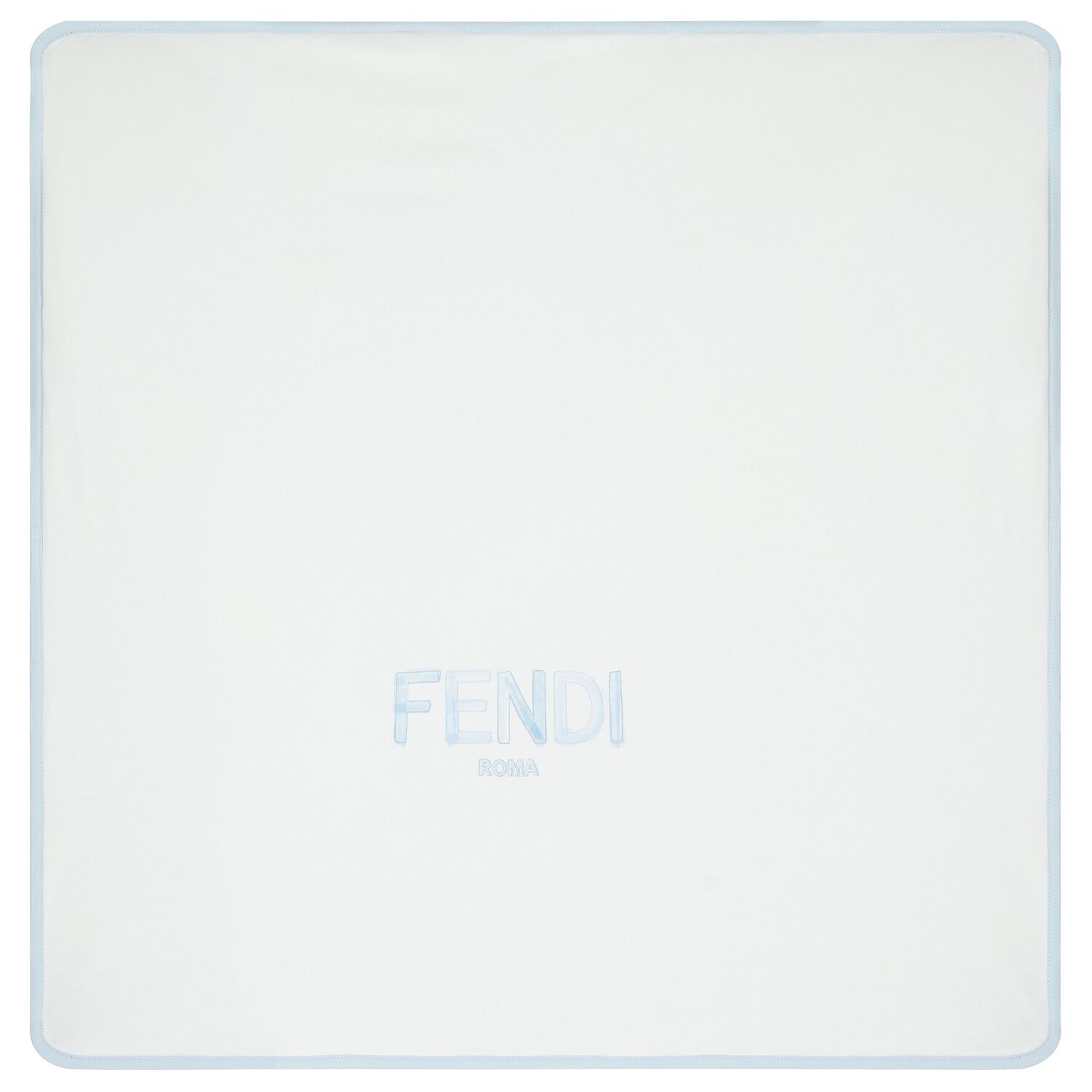 Baby Boys Ivory & Blue Logo Blanket, 2, hi-res