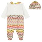 Baby Girls White Logo Babygrow Gift Set, 1, hi-res