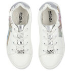 Girls White Logo Trainers, 1, hi-res