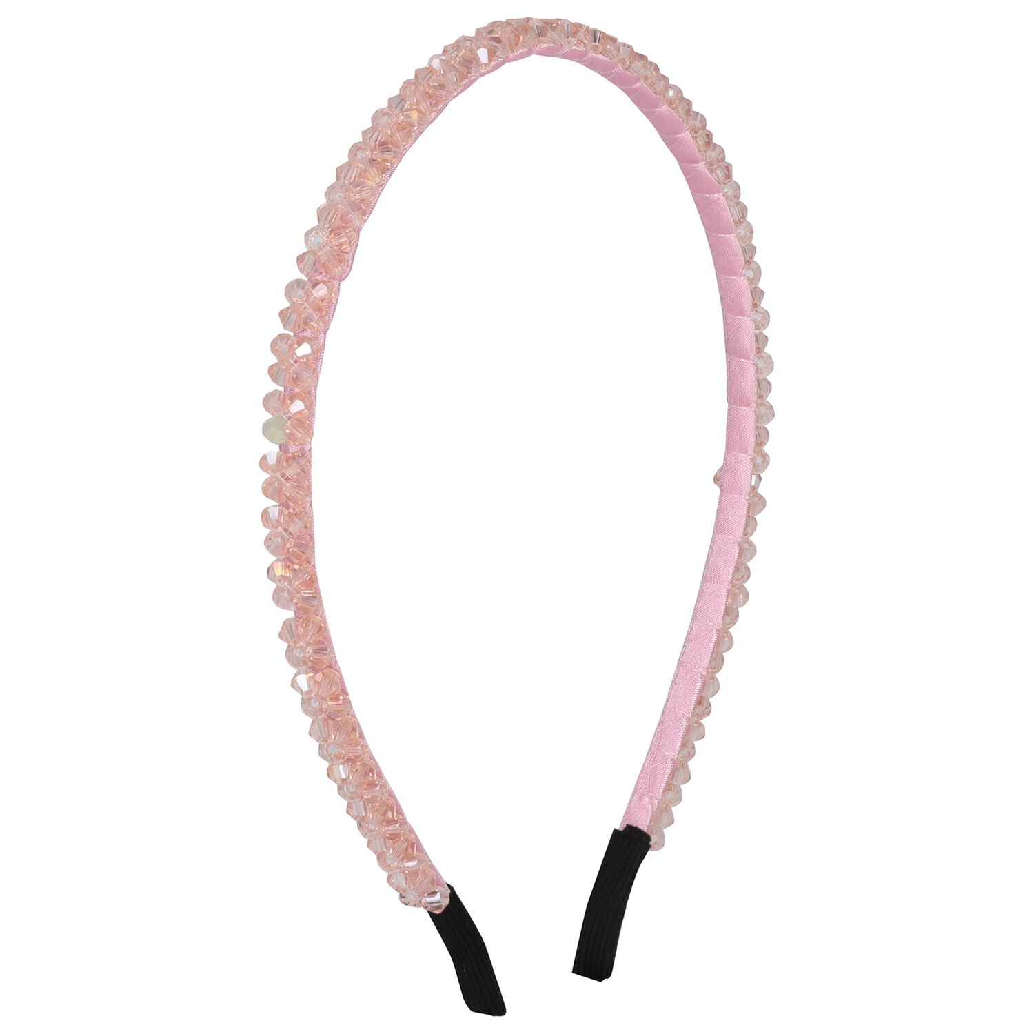 Girls Pink Diamante Headband, 2, hi-res